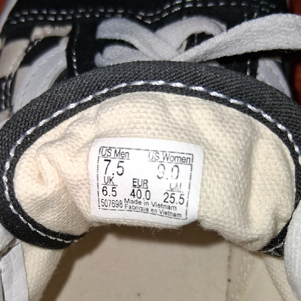 Vans Old Skool Checkerboard Sneakers in Black & Cream - Picture 8 of 8